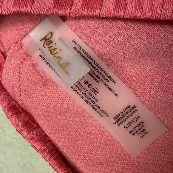 NWT MSRP $42 Raisins Beach Cove Textured Bandeau Bikini Top Junior Size - Picture 6 of 7